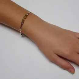 Esclava oro 18k bicolor 18.5cm. [AA2407GR]