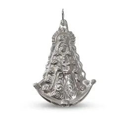 Medalla colgante plata ley 925m 40mm. Virgen Rocío [AA8127]