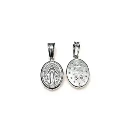 Colgante plata ley 925m 14mm. medalla Virgen Milagrosa [AA8463]