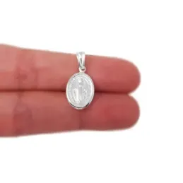 Colgante plata ley 925m 14mm. medalla Virgen Milagrosa [AA8463]