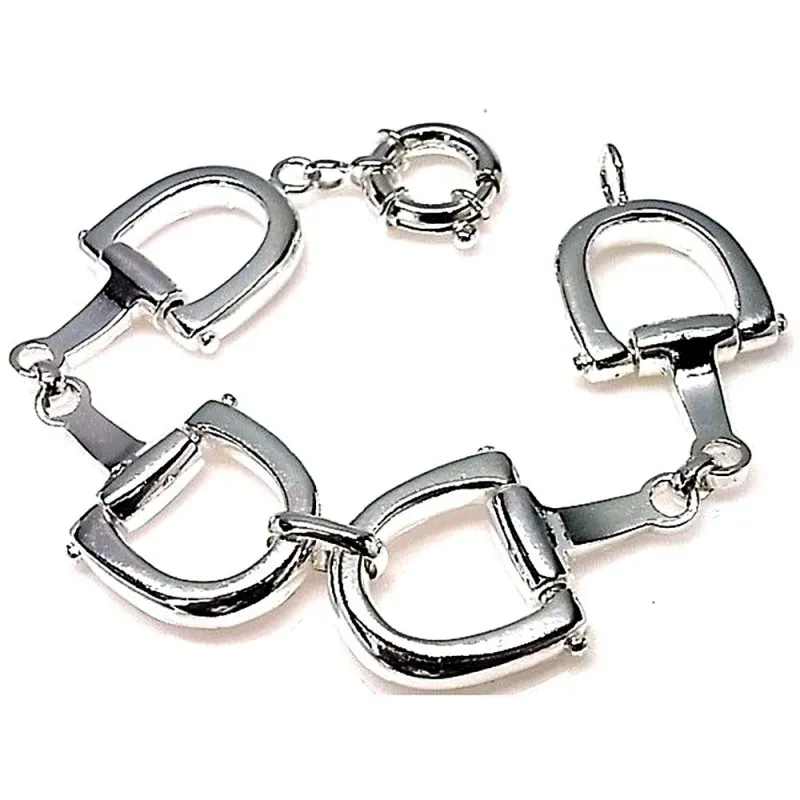 Pulsera plata ley 925m lisa estribos [AB0020]