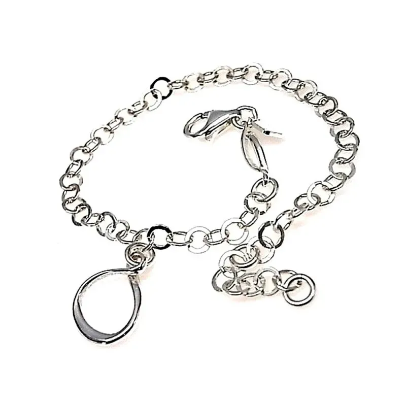 Pulsera plata ley 925m lisa  [AB0039]