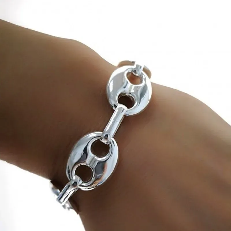 Pulsera plata ley 925m calabrote mediana liso continuo [AB0045]