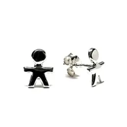 Pendientes plata ley 925m liso niño 9mm. [AB0607]