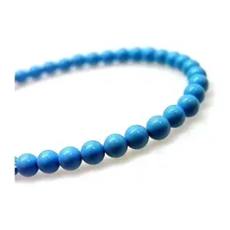 Pulsera plata ley 925m piedras color turquesa 3mm. [AB0658]