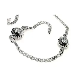 Pulsera plata ley 925m cadena bismark motivos soles [AB0221]