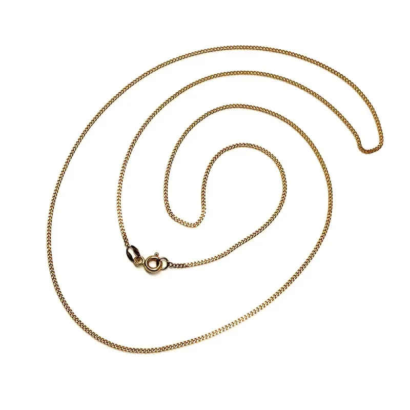 Cadena oro 18k 60cm. barbada 1mm. [AB0709]