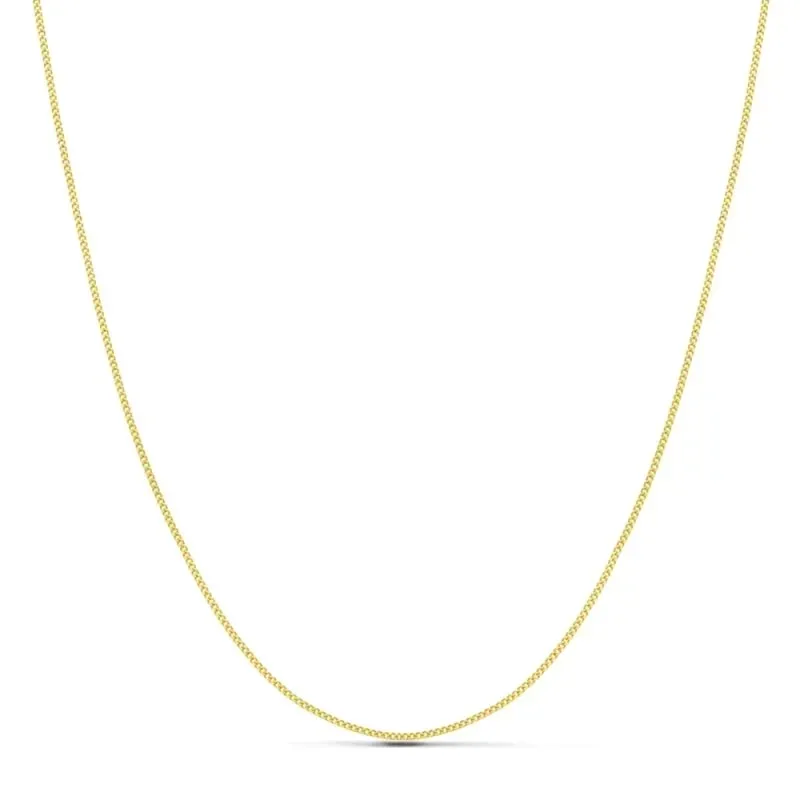Cadena oro 18k 60cm. barbada 1mm. [AB0709]