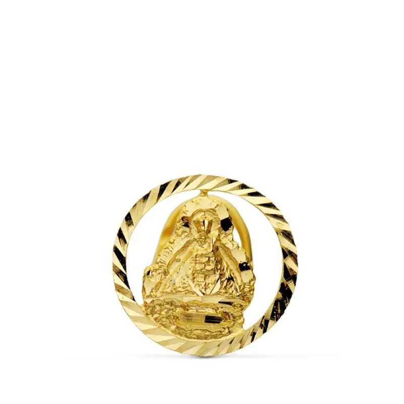 Pin solapa oro 18k Virgen Cabeza 20mm. [AB0772]