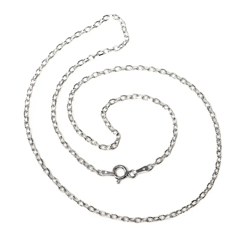 Cadena plata ley 925m 40cm. forzada 0.5mm. [AB0354]