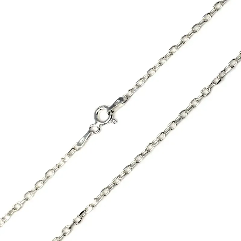 Cadena plata ley 925m 40cm. forzada 0.5mm. [AB0354]