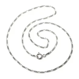 Cadena plata ley 925m lisa 40cm. alternada 3x1 0.40mm. [AB0362]