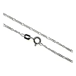 Cadena plata ley 925m lisa 40cm. alternada 3x1 0.40mm. [AB0362]