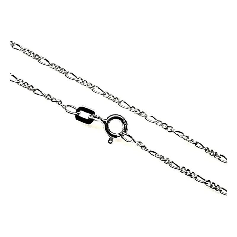 Cadena plata ley 925m lisa 40cm. alternada 3x1 0.40mm. [AB0362]