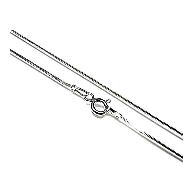 Cadena plata ley 925m 40cm. cola topo diamantada 0.20mm. [AB0367]