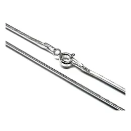 Cadena plata ley 925m lisa 45cm. cola topo diamantada 0.25mm [AB0378]