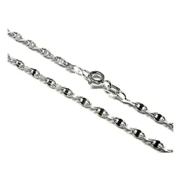 Cadena plata ley 925m lisa 50cm. lumina 0.60mm. [AB0417]