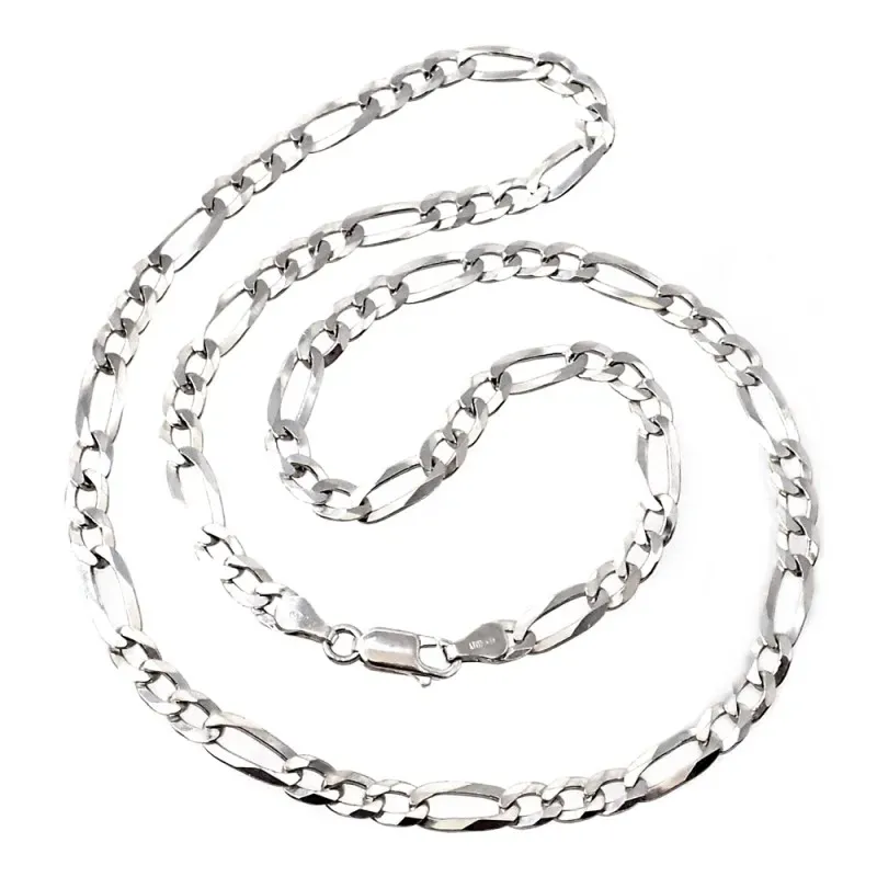 Cadena plata ley 925m lisa 50cm. alternada 3x1 1.20mm. [AB0419]