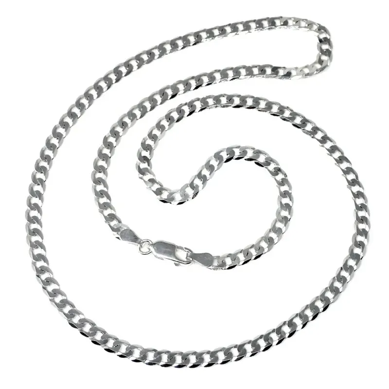 Cadena plata ley 925m lisa 50cm. barbada 1mm. [AB0438]