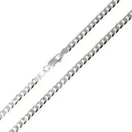 Cadena plata ley 925m lisa 50cm. barbada 1mm. [AB0438]