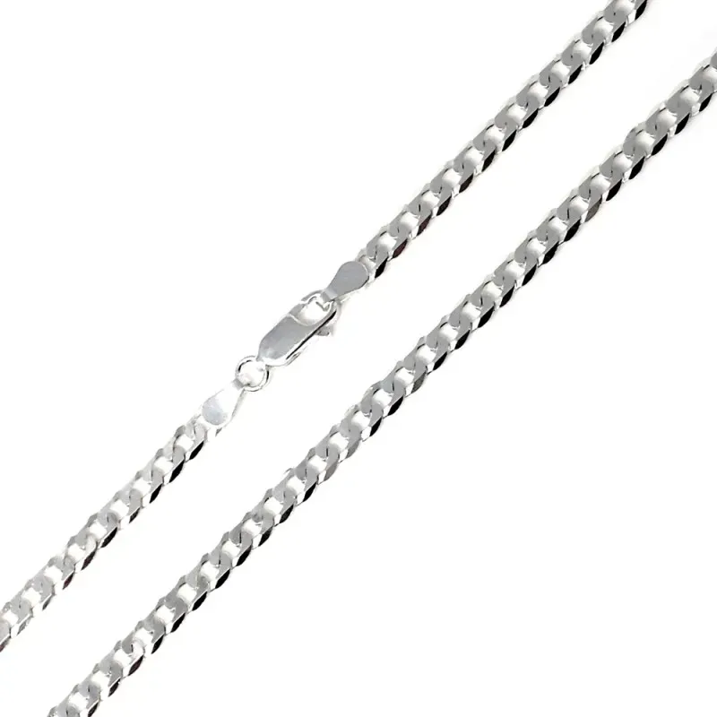 Cadena plata ley 925m lisa 50cm. barbada 1mm. [AB0438]