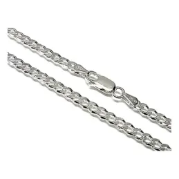 Cadena plata ley 925m lisa 50cm. barbada 1mm. [AB0438]