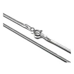 Cadena plata ley 925m lisa 50cm. cola topo diamantada 0.25mm [AB0449]