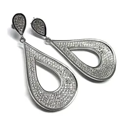 Pendientes plata ley 925m 60mm. circonita microengaste  [AA8959]