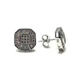 Pendientes plata ley 925m 11mm. circonita microengaste [AA8971]