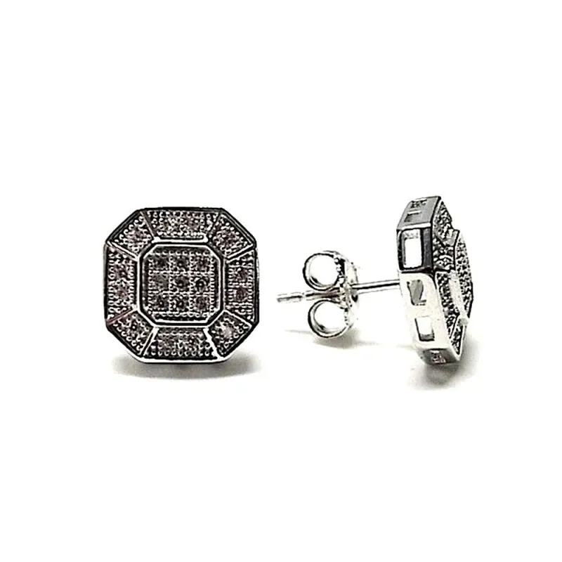 Pendientes plata ley 925m 11mm. circonita microengaste [AA8971]