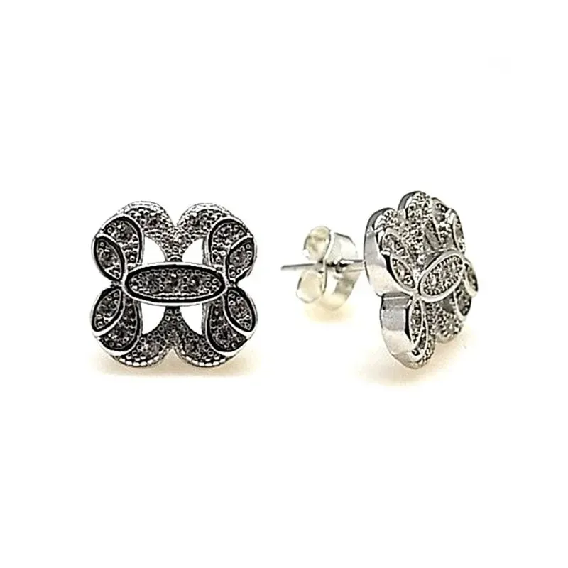 Pendientes plata ley 925m 10mm. piedras microengastadas [AA9115]