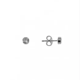 Pendiente plata ley 925m 3mm. circonita redondo [AA9173]