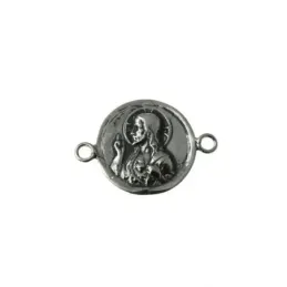 Fornitura plata Ley 925m medalla escapulario - 1 unidad [AB0815]