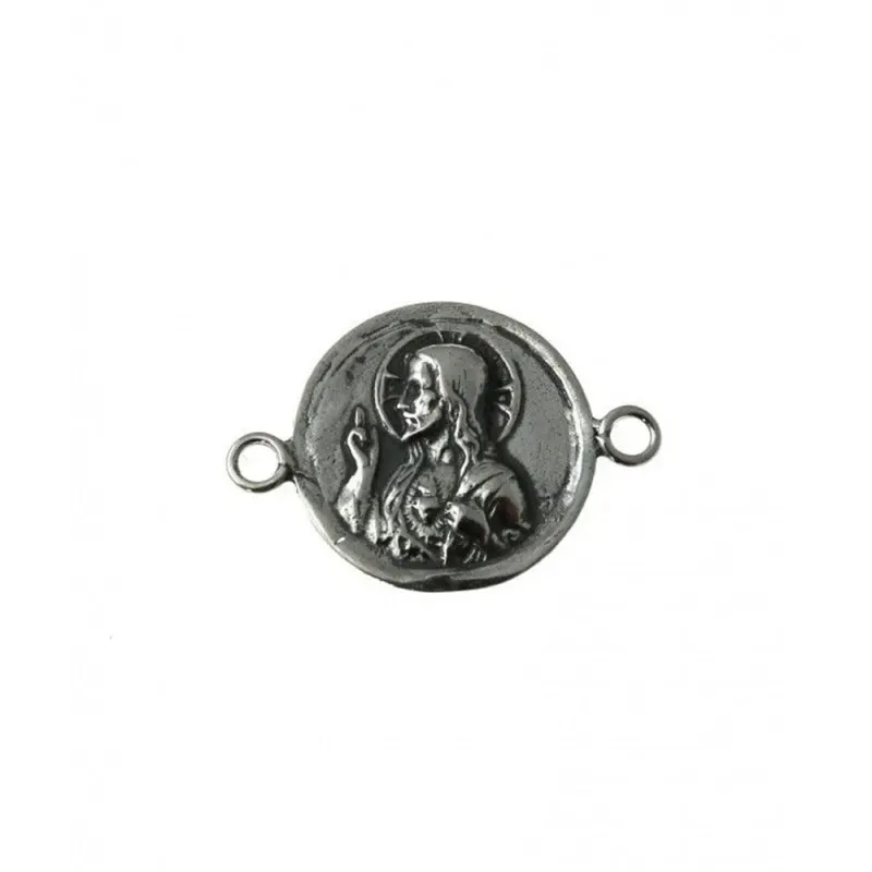 Fornitura plata Ley 925m medalla escapulario - 1 unidad [AB0815]