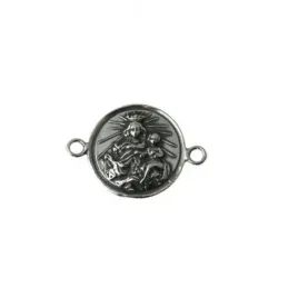 Fornitura plata Ley 925m medalla escapulario - 1 unidad [AB0815]