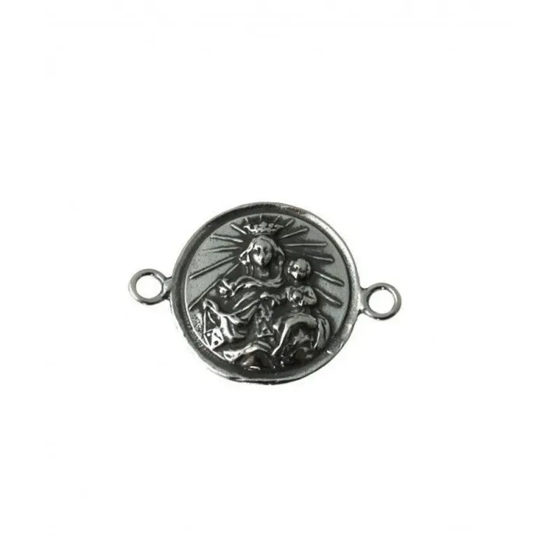 Fornitura plata Ley 925m medalla escapulario - 1 unidad [AB0815]