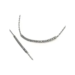 Juego plata Ley 925m rodiado piedras circonitas blancas [AB0871]
