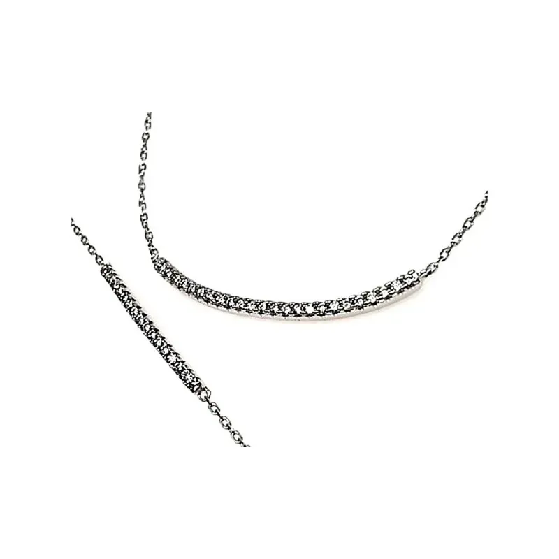 Juego plata Ley 925m rodiado piedras circonitas blancas [AB0871]