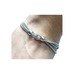Juego plata Ley 925m pulsera gargantilla [AB0875]