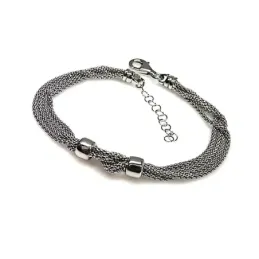 Juego plata Ley 925m pulsera gargantilla [AB0875]