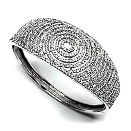Pulsera brazalete plata Ley 925m circonita rodiado [AB0926]