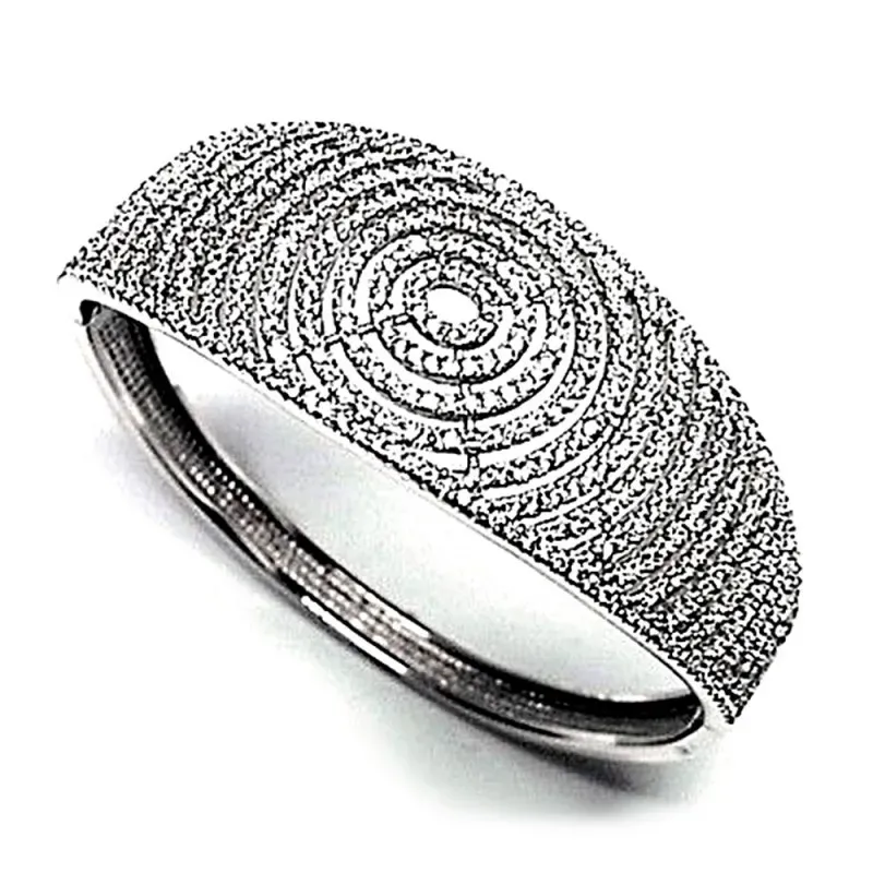 Pulsera brazalete plata Ley 925m circonita rodiado [AB0926]