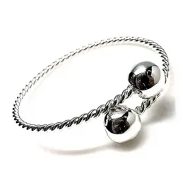 Pulsera brazalete plata Ley 925m tonisa bolas [AB0949]