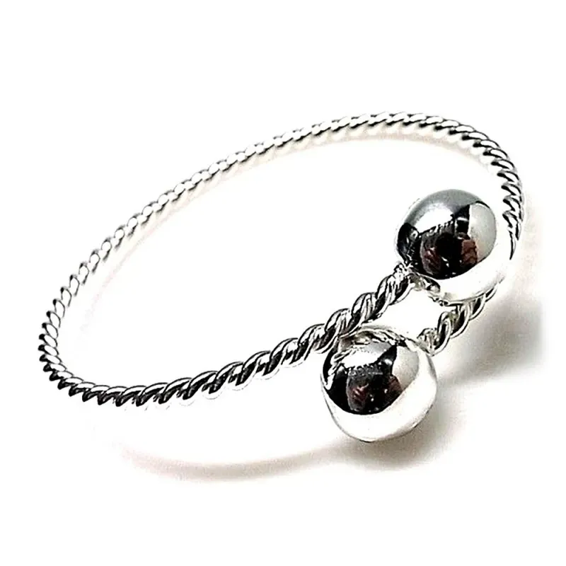 Pulsera brazalete plata Ley 925m tonisa bolas [AB0949]