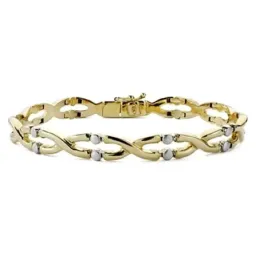 Pulsera oro 18k bicolor 19cm [AB1789]