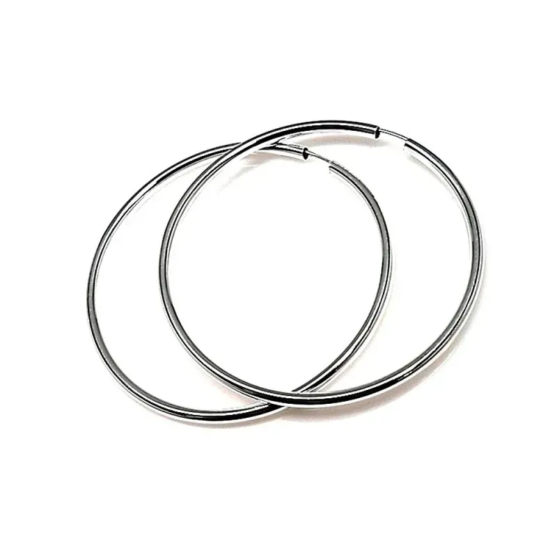Pendientes plata Ley 925m aro liso 65mm. [AB1142]