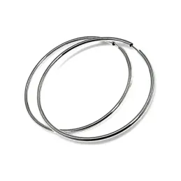 Pendientes plata Ley 925m aro liso gordo 65mm. [AB1155]