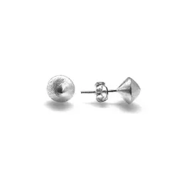 Pendientes plata Ley 925m mate 8mm. [AB1295]