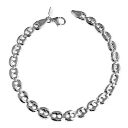 Pulsera plata Ley 925m calabrote pequeño [AB1449]
