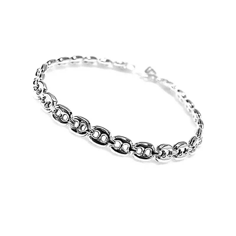 Pulsera plata Ley 925m calabrote pequeño [AB1449]